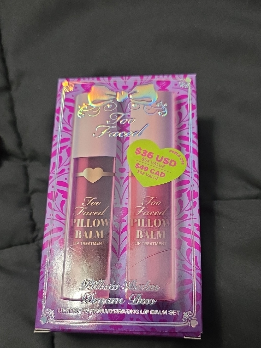 Too Faced Pillow Balm Dream Duo — Berry Jam Kiss & Fairy Kiss